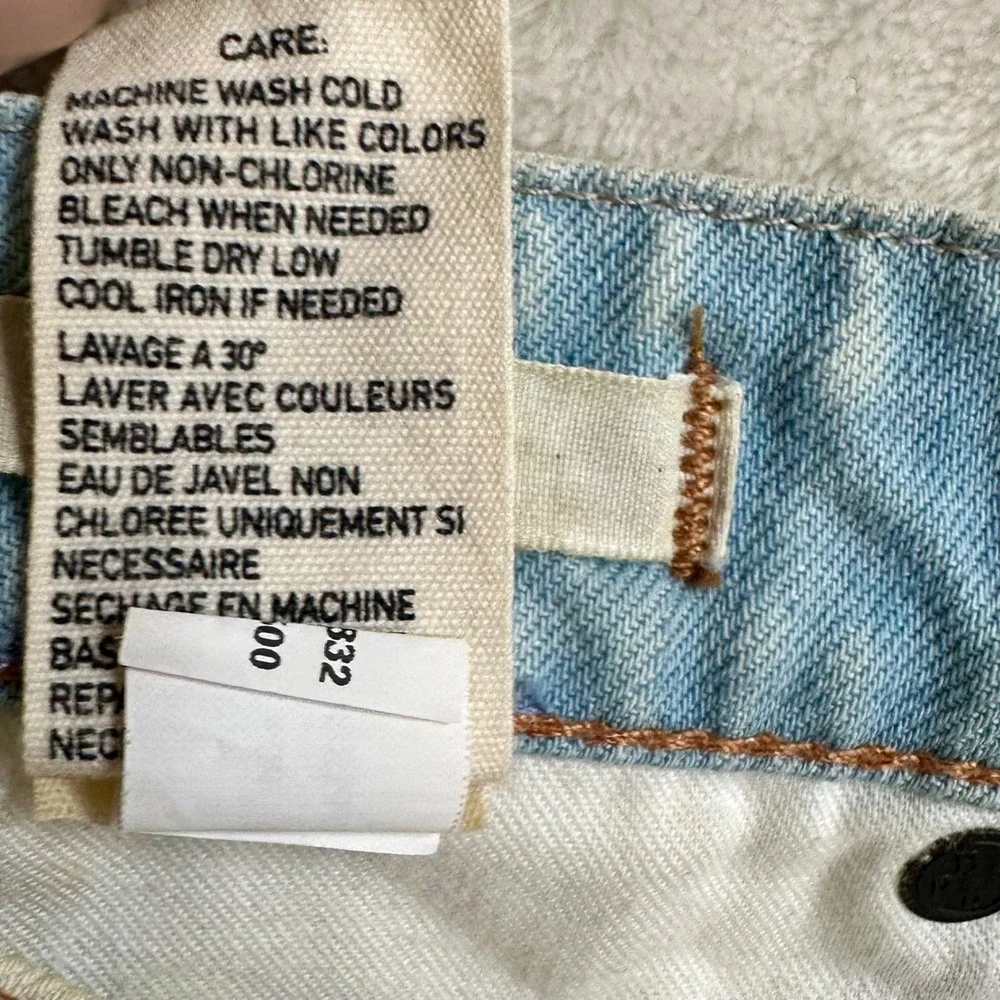 Denim Supply Ralph Lauren Mini Cutoff Shorts Bleached Americana Patch Sz 31